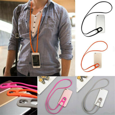 Universal Silicone lanyard Neck Hanging Rope Phone Strap For Cell Mobile  Phones