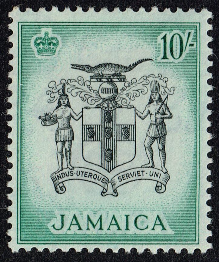Jamaica 1956 10s. arms, MH (SG173)