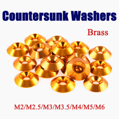#ad #ad Brass Countersunk Washers Flat Head Screws Cup Washer M2 M2.5 M3 M3.5 M4 M5 M6 $628.24