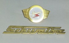 Simson Schwalbe KR51/1 KR51/2 Set Plakette + Schriftzug ALU GOLDFARBEN