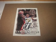 JENNIFER GILLOM AUTOGRAPHED 1999 SKYBOX CARD # 93 PHOENIX MERCURY WNBA 