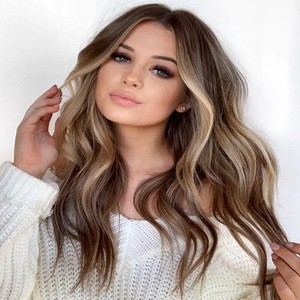 European American Fashion Hot Big Wave 60cm Long Curly Hair Wig