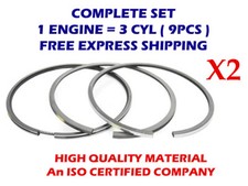 Jeu De Segments De Piston 2 Cyl 100mm STD Cast Iron Pour IVECO 1728cc MP573