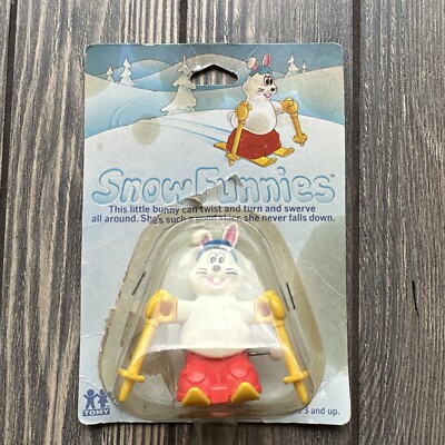 Vintage Tomy Snow Funnies Bunny Ski Skiing 1981 Sealed