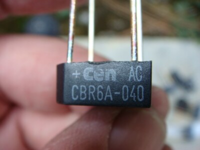 One Lot 199 Bridge Rectifiers [400V, 6A] Central Semi CBR6A-040 - New and Unused