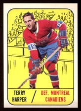 1967-68 TOPPS HOCKEY NHL #6 Terry Harper EX+ MONTREAL CANADIENS Card