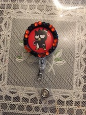 Badtz Maru Sanrio Inspired Retractable Reel ID Badge Holder With Rhinestones