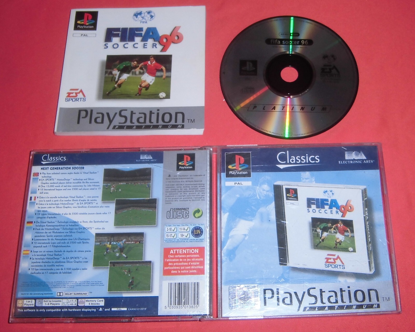 Playstation PS1 Fifa Soccer 96 [PAL Fr] CIB Complet Notice Console PSOne *JRF