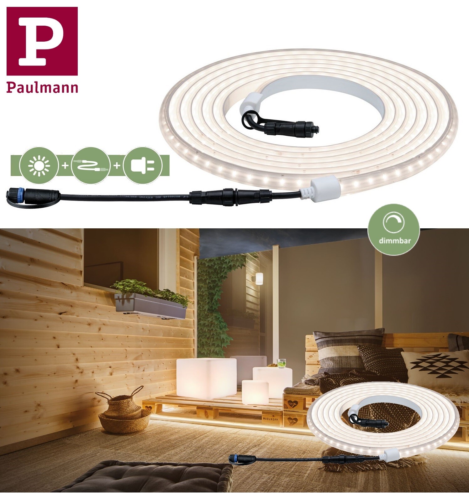 Paulmann Plug&Shine LED Stripe 5m Outdoor IP67 3000K 2500L ...
