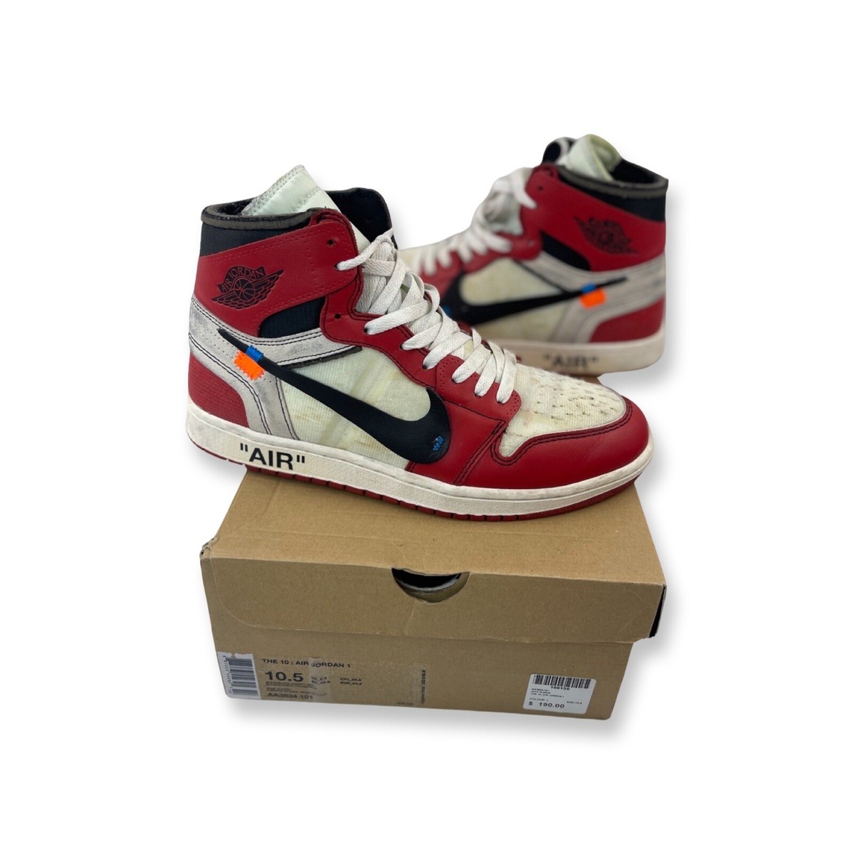 Size 10.5 - Jordan 1 Retro OG x Off-White High Chicago Size 10.5 - Jordan 1 Retro OG x Off-White High Chicago