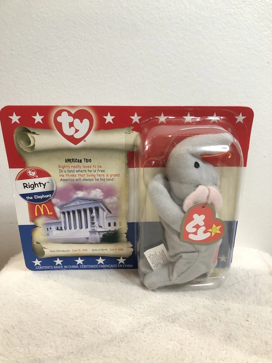 Righty the elephant cheap beanie baby value