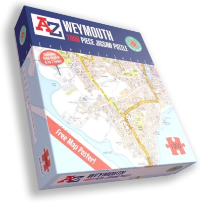 Großbritannien A-Z Karte von Weymouth 1000 Teile Puzzle Exklusive Straßenkarte