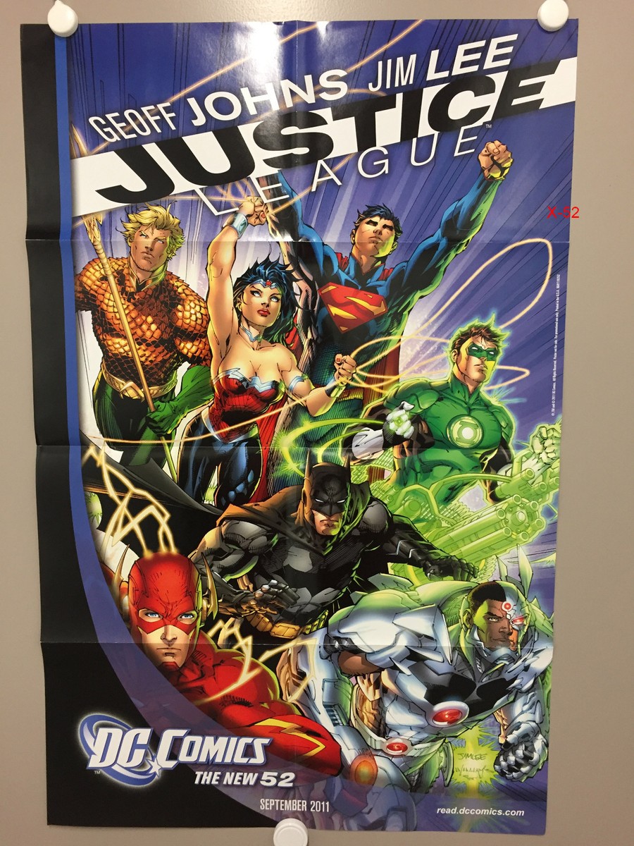 Justice League the New 52 poster 22x34 DC Batman Superman jim lee