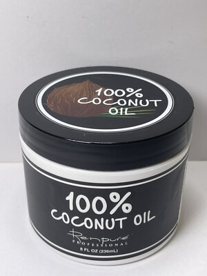 Renpure Professionals 100% Organic Coconut Oil Jar 8 FL OZ USDA Organic Sealed