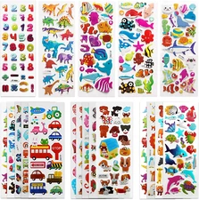 3D Stickers for Kids & Toddlers 500+ Puffy Stickers Variety Pack for Scrapbookin