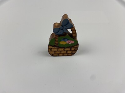 Small Wooden Trinket Home Decor Mini Shelf Knick Knack Chatski Easter Egg Basket