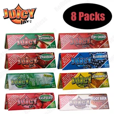 Authentic Juicy Jay’s 1 1/4 Rolling Papers Variety  Combo A| 8 packs