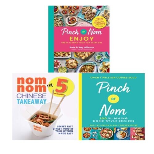Pinch of Nom Enjoy Kay Allinson, Nom Nom Chinese, Takeaway Iota 3 Books Set NEW