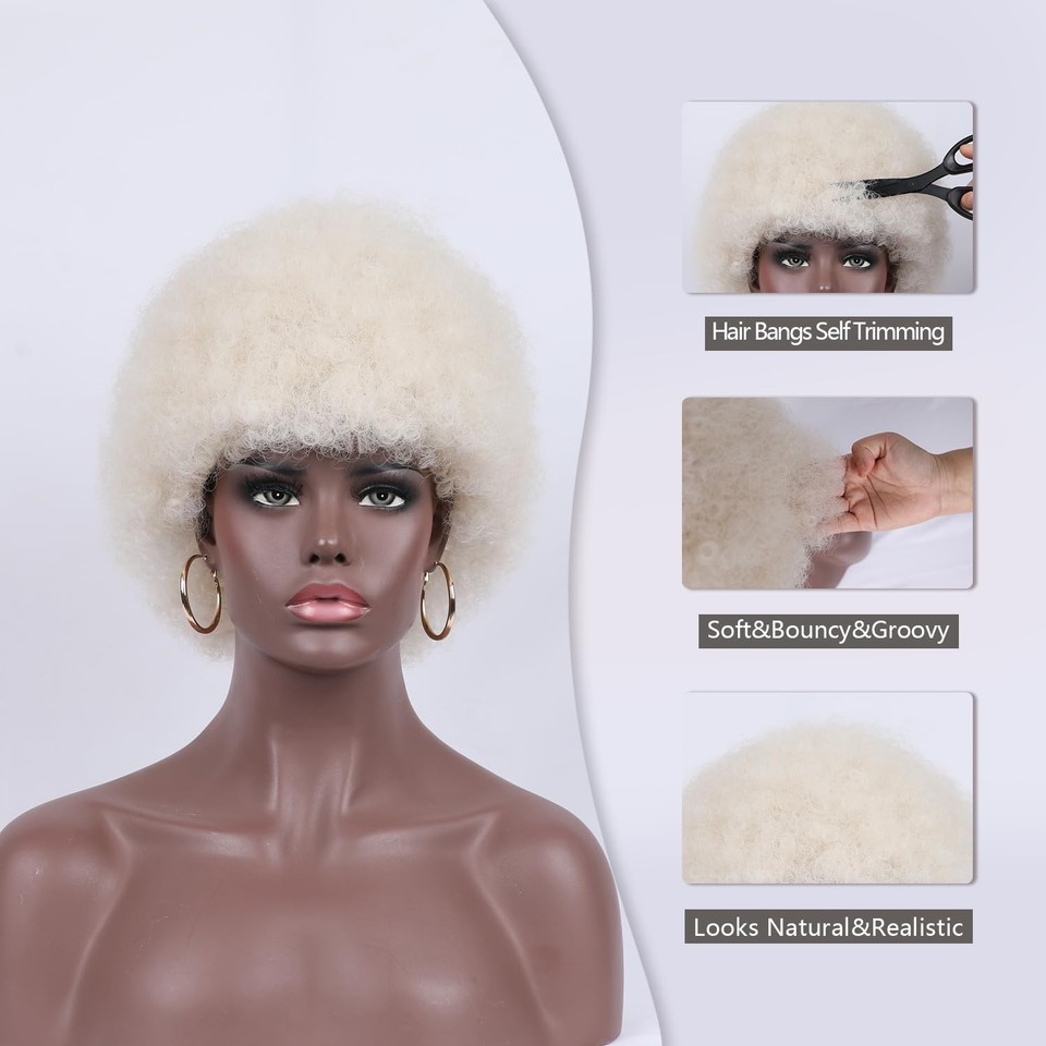 Afro Wig for Black Women,Large Bouncy Fluffy and Soft Natural Looking ...