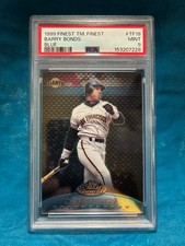 PSA 9 Pop 4 1999 Topps Finest Team Finest Blue #TF1 Barry Bonds /1500 SF Giants