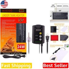 Reptile Heat Mat 24W  Digital Thermostat - Terrarium Under Tank Heater