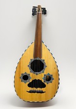 Oud Wooden Lute String Instrument, Multiple Tuning Pegs, Rosette Soundholes