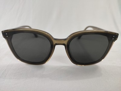 Gentle Monster LIBE KC1 Sunglasses Translucent Khaki Grey Square Flatba Frame