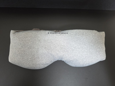 Sharper Image Hot and Cold Weighted Eye Mask light grey/ black logo