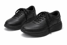 Mens Trainers Shoes Gym Walking Sports Running Leather School Shoes