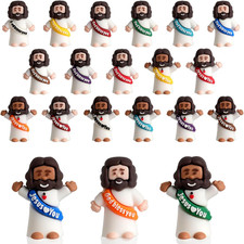 25Pcs Little Jesus Figures, Multicolor Mini Figurines in Bulk, Tiny Baby Jesus R