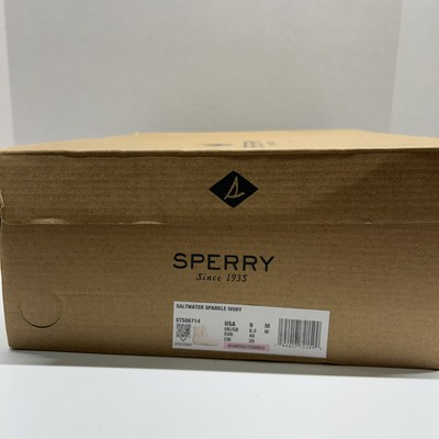 Sperry Saltwater Sparkle Duck Boots- Women Flat Heel Size 9 New In Box