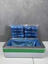 Shoe Cover Dispenser Fits Up to US 11 with 100 Disposable Plastic Covers