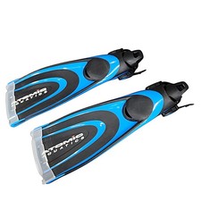 Atomic Aquatics Blade Fin Medium Blue Black Scuba Dive Fins Open Heel Guard Incl