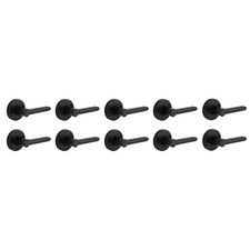 Tonebridge Matte Black Hall/Closet Door Lever with round Rose 10-Pack