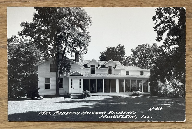 L.L. Cook RPPC Mrs. Rebecca Holcomb Residence Mundelein Illinois Play County