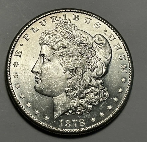 1878 S MORGAN DOLLAR CH BU / SHARP COIN