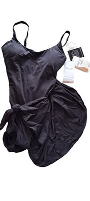 New Coco Reef Womens Black Empress Slimming One-Piece Swimsuit  Size 12 Contours