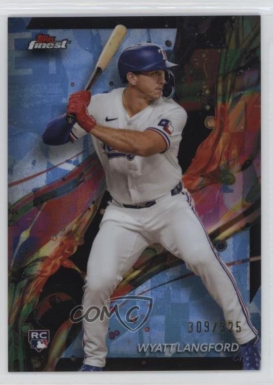 2024 Topps Finest Common Sky Blue Refractor /325 Wyatt Langford #97 4g8