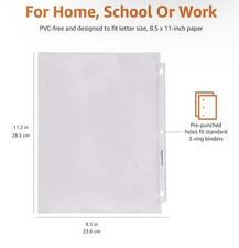 AmazonBasics Non-Glare Sheet Protectors 100-P...
