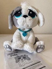 MGA Rescue Pets Interactive Plush 12 in White / Gray Dog Heart Tag VIDEO