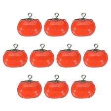 10Pcs Resin Persimmon Charms, Cute Fruit Charms Food Fruit Beads