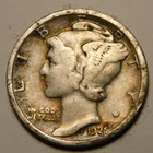1925 D Mercury Dime 90% Silver G-VG   "Actual Coin Pictured - Not Cleaned"