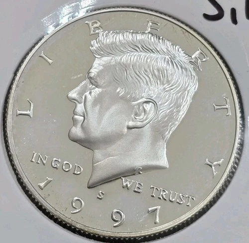 1997 S Kennedy Half Dollar 90% Silver Proof Uncirculated US Coin 50c JFK