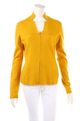 AKRIS Strickjacke Cardigan Zipper D 34 Safran
