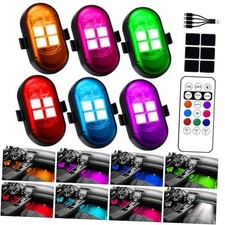 Upgraded Wireless LED Lights for Car, Rechargeable Interior Car Lights 6pcs