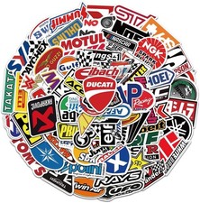 100pcs Car Moto Modified Brand Logo Series Sticker Pack Vinyl Stickers For Lap
