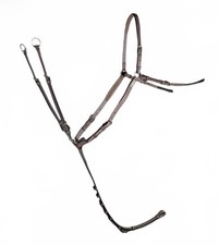 CWD Bridge Breastplate Size 3 Horse Full Brown w/ Running Martingale Attachment