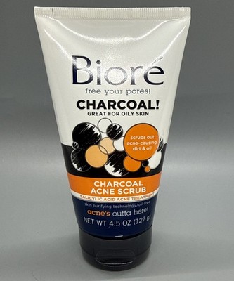 BIORE Charcoal Acne Scrub With Purifying Technology 4.5oz  Discontinued