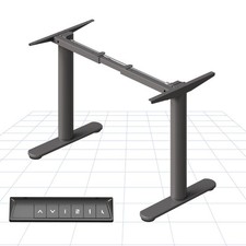 FLEXISPOT CylineX Height Adjustable Electric Standing Desk Frame with Round Legs