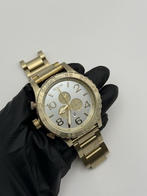 NIXON THE 51-30 CHRONO ALL GOLD WATCH - 300M WATER RESISTANT - GREAT CONDITION